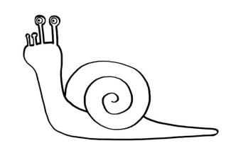 La carrera del caracol: dibujo para colorear e imprimir
