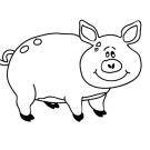 Cerdito rosa: dibujo para colorear e imprimir