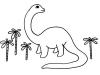 Un dinosaurio: dibujo para colorear e imprimir