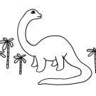 Dinosaurio diplodocus para imprimir y colorear
