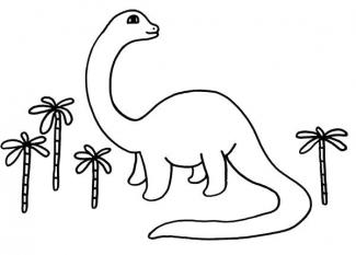 Un dinosaurio: dibujo para colorear e imprimir