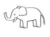 Un elefante: dibujo para colorear e imprimir