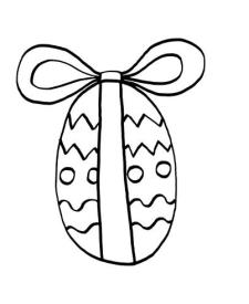 Huevo de Pascua regalo: dibujo para colorear e imprimir