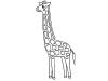 Una jirafa: dibujo para colorear e imprimir
