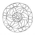 Mandala de flores: dibujo para colorear e imprimir