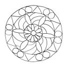 Mandala de flores: dibujo para colorear e imprimir