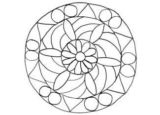 Mandala de flores: dibujo para colorear e imprimir