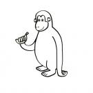 Mono con plátano: dibujo para colorear e imprimir