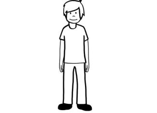 Un niño: dibujo para colorear e imprimir