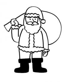 Papá Noel: dibujo para colorear e imprimir