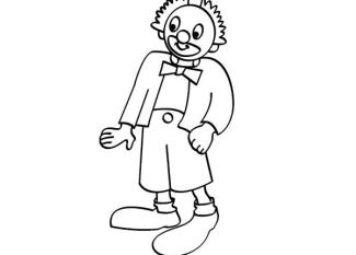 Payaso sorprendido: dibujo para colorear e imprimir