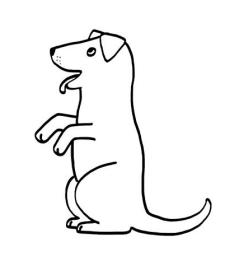 Perro. dibujo para colorear e imprimir