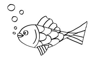 Pez con burbujas: dibujo para colorear e imprimir