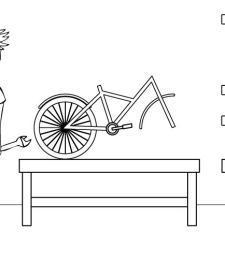 Bicicleta: dibujo para colorear e imprimir