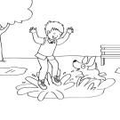 Tom y los charcos: dibujo para colorear e imprimir