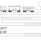 Tren con vagones: dibujo para colorear e imprimir