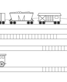 Tren con vagones: dibujo para colorear e imprimir