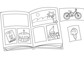 Albúm de cromos: dibujo para colorear e imprimir