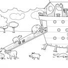 Arca de Noé: dibujo para colorear e imprimir