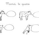 Mamá, te quiero: dibujo para colorear e imprimir