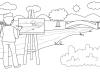 Pintor: dibujo para colorear e imprimir