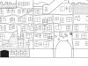 Casa Hundertwasserde: dibujo para colorear e imprimir
