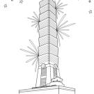 Taipei 101: dibujo para colorear e imprimir