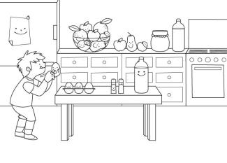 Tom pinta sorinsas: dibujo para colorear e imprimir