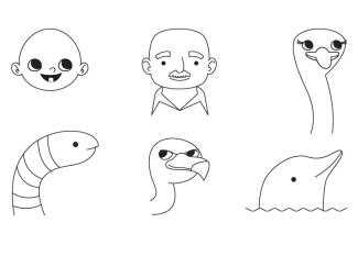 Calvos y peludos: dibujo para colorear e imprimir