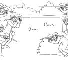 Paintball: dibujo para colorear e imprimir