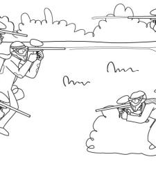 Paintball: dibujo para colorear e imprimir