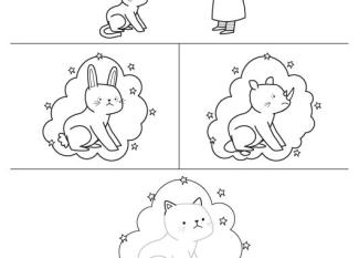 La gata Luna: dibujo para colorear e imprimir