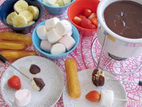 Fondue de chocolate negro: receta paso a paso