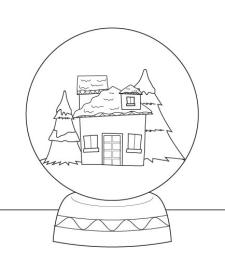 Bola de nieve: dibujo para colorear e imprimir