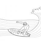 Surf: dibujo para colorear e imprimir