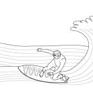 Surf: dibujo para colorear e imprimir