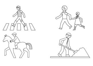Señales de tráfico: dibujo para colorear e imprimir