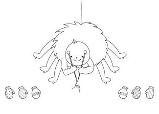 Manoplas: dibujo para colorear e imprimir