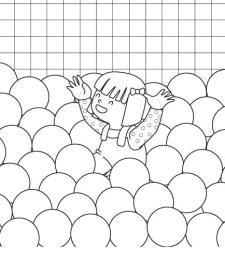 Piscina de bolas: dibujo para colorear e imprimir