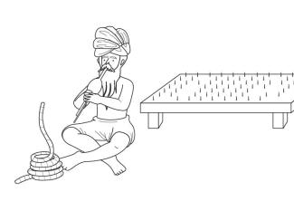 Faquir: dibujo para colorear e imprimir