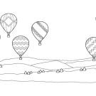 Carrera de globos: dibujo para colorear e imprimir