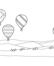 Carrera de globos: dibujo para colorear e imprimir