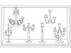 Cándelabros: dibujo para colorear e imprimir