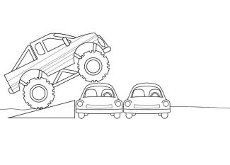 Camión monstruo: dibujo para colorear e imprimir