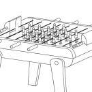 Futbolín: dibujo para colorear e imprimir