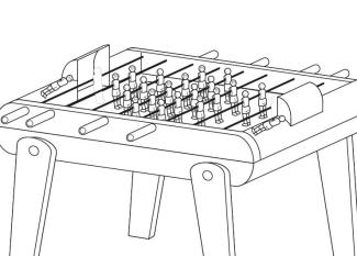 Futbolín: dibujo para colorear e imprimir