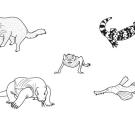 Animales monstruos: dibujo para colorear e imprimir