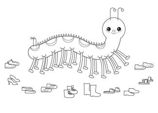 Mil patas: dibujo para colorear e imprimir