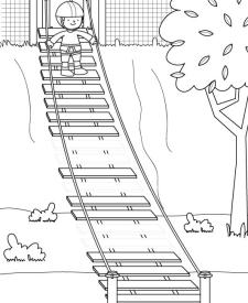 Puente tibetano: dibujo para colorear e imprimir