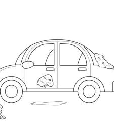 Lavado de coche: dibujo para colorear e imprimir